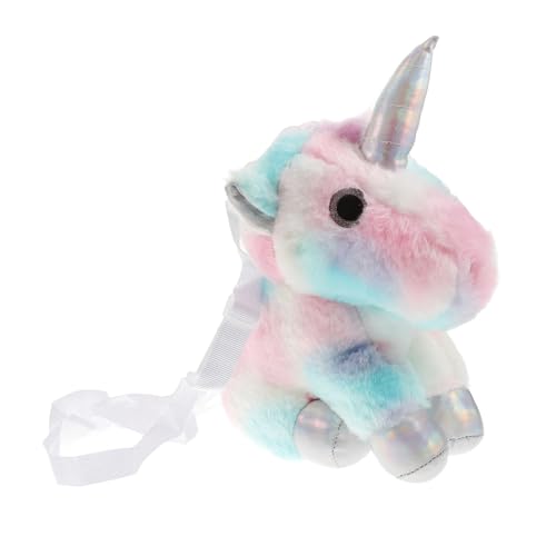 Gogogmee Plüsch Einhorn Rucksack Mädchen Verstellbare Schultergurte Leichter Kuscheltier Rucksack Kreative Form Kleine Tasche für Alltag und von Gogogmee