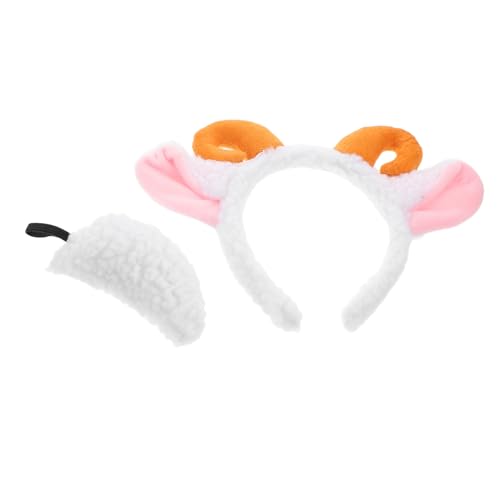 Gogogmee Plüsch Schaf Ohren Haarreif mit Hörnern und Set Bequemes Cartoon Tier Kostüm Zubehör für Tierpartys Cosplay Geburtstagsfeiern und Rollenspiele Robust und Vielseitig Einsetzbar Gogogmee Plüsch Schaf Ohren Haarreif mit Hörnern und Set Bequemes Cartoon Tier Kostüm Zubehör für Tierpartys Cosplay Geburtstagsfeiern und Rollenspiele Robust und Vielseitig Einsetzbar von Gogogmee