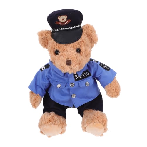 Gogogmee Polizeibär Plüschtier Weiches Kuscheltier mit Uniform und Mütze Sitzend für Mädchen Geschenk und Wohnkultur Gogogmee Polizeibär Plüschtier Weiches Kuscheltier mit Uniform und Mütze Sitzend für Mädchen Geschenk und Wohnkultur von Gogogmee