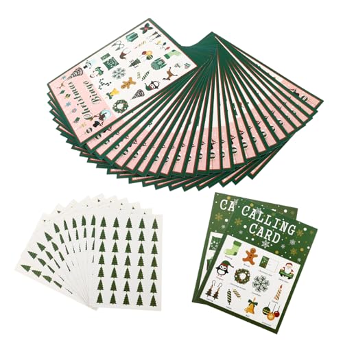 Gogogmee Praktische Weihnachts Bingo Spielkarten Personen Robuste Quadratische Spielkarten Festliche Lernaktivität für Familien und Bürofeier Vielseitiges Partyspiel mit von Gogogmee