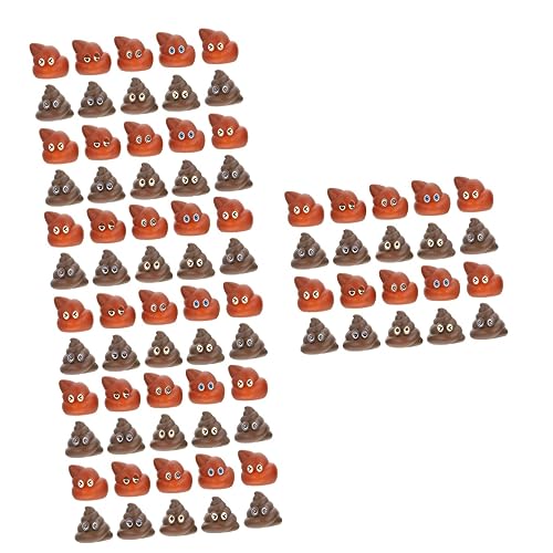 Gogogmee Prank Spielsachen 80 STK Poop-Spielzeug Kotspiel Für Kinder Realistische Tierspielzeugfamilien Simulierte Poop-streich-Requisiten Gefälschter Babykot Party-streichspielzeug Mini-KOT PVC von Gogogmee