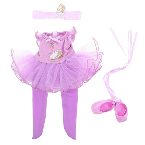 Gogogmee Puppen Ballettkleid Set mit Tüllrock Kopfschmuck und Schuhen Prinzessin Tanzkostüm für Verkleidung und Kreatives Rollenspiel Geeignet für Puppen von Gogogmee