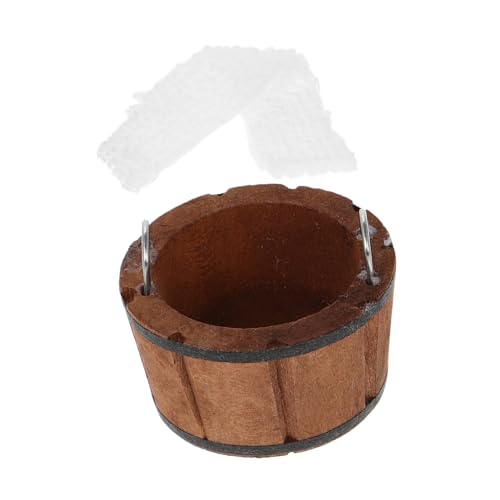 Gogogmee Puppenhaus Miniatur Badezimmer Set mit Holz Badewanne und Waschzubehör Realistische Möbel für Puppenstuben Miniatur Wasser Eimer und Accessoires für Kleine Puppenhäuser Gogogmee Puppenhaus Miniatur Badezimmer Set mit Holz Badewanne und Waschzubehör Realistische Möbel für Puppenstuben Miniatur Wasser Eimer und Accessoires für Kleine Puppenhäuser von Gogogmee