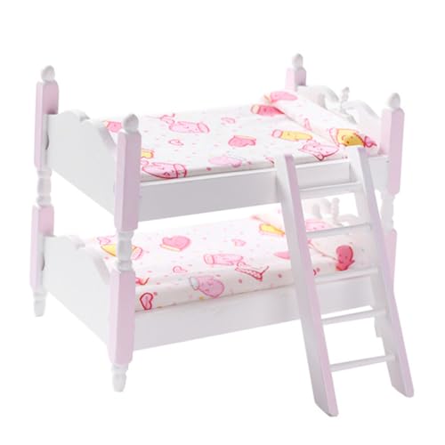 Gogogmee Puppenhaus Miniatur Holz Etagenbett Farbiges Kinderzimmer Möbelstück Kindgerechtes Design Langlebig und Passend für Puppenhaus Dekoration Gogogmee Puppenhaus Miniatur Holz Etagenbett Farbiges Kinderzimmer Möbelstück Kindgerechtes Design Langlebig und Passend für Puppenhaus Dekoration von Gogogmee