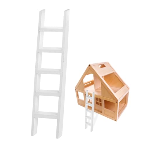 Gogogmee Puppenhaus Treppe Holzmaterial Feine Verarbeitung Dekoratives Zubehör für Mini Haus Innenraum Modell Geeignet für Puppenhaus Deko und DIY Craft von Gogogmee
