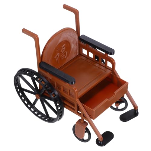 Gogogmee Puppenhaus Zubehör Realistische Bjd Puppen mit Krücke Braun Sammler für Rollenspiel und Puppendekoration von Gogogmee