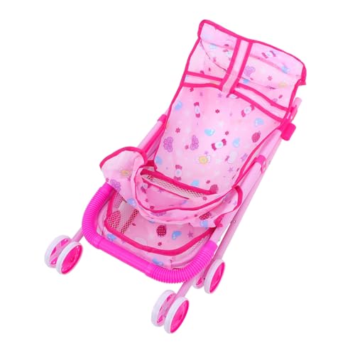 Gogogmee Puppenwagen Modell mit Korb Leicht und Sicher Fördert Feinmotorik und Spielspaß für Mädchen als Geburtstags Leichtgängigen Rädern und Ergonomischem von Gogogmee