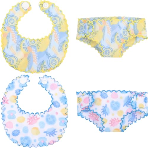 Gogogmee Puppenwindeln und Spucktücher Kleine Puppenunterwäsche Niedliche Babypuppenkleidung Puppenzubehör für Mädchen Rollenspiel und Puppenpflege von Gogogmee
