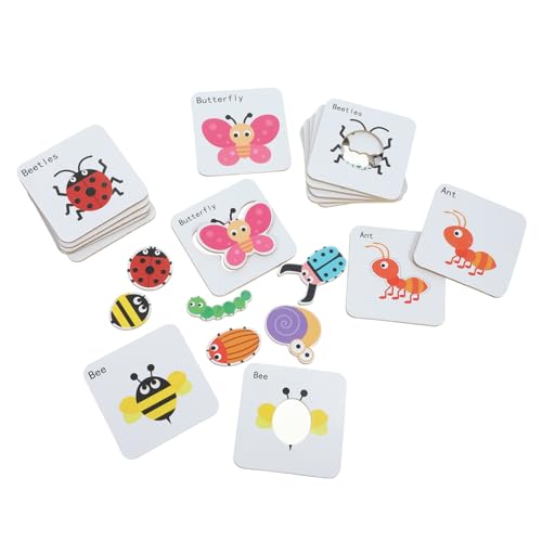 Gogogmee Puzzle Papier Matching Pädagogisch Sicher Fördert Farb Formenerkennung Hand Auge koordination Tier Dinosaurier Motive für Kleinkinder und Vorschulkinder von Gogogmee