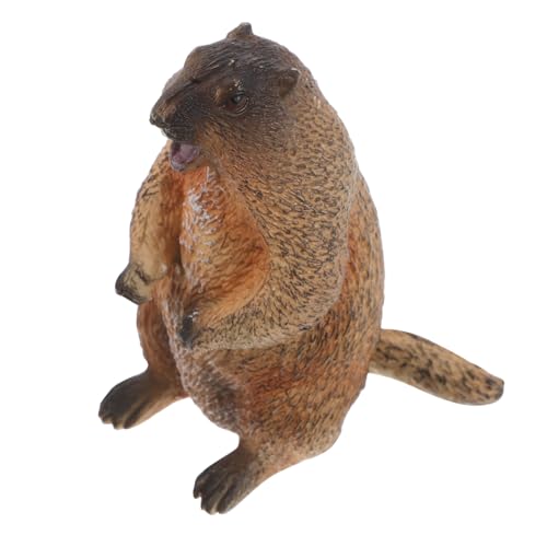Gogogmee Realistic Standing Groundhog Model Wild Animal Figur Kinder Kognition Spielzeug Lebensechter Groundhog Tier Für Raumdekor Office Dekoration von Gogogmee