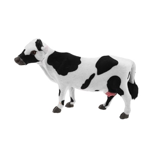 Gogogmee Realistische Kuhfigur Resin Bauernhoftier für Lernspielzeug Eltern Junge Mädchen Interaktion Dekoratives Modell für Schule Zuhause von Gogogmee
