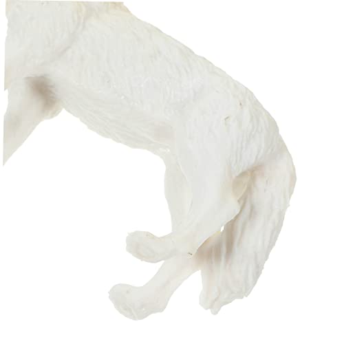 Gogogmee Realistische Wolf Figur mit Knurrender Pose Detailgetreues Kunststoffmodell Kleines Waldtier Ornament Pädagogisches für Kleinkinder Langlebiges Wildlife Dekor von Gogogmee