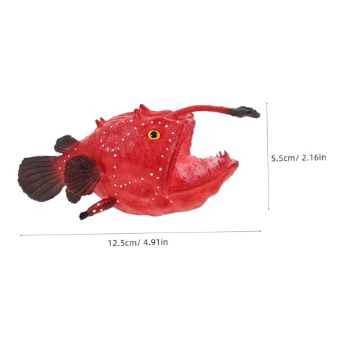 Gogogmee Realistisches Anglerfisch Modell Mini Meeresbewohner Figur Robustes Fischmodell für Pädagogisches Tier zur Sensorischer Lernspiele und Meereskunde von Gogogmee
