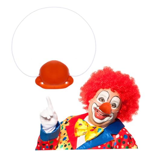 Gogogmee Rote Clownnase aus Kunststoff mit Gummiband Lustiges Masquerade Accessoire für Karneval Kostümparty Halloween und Fasching Praktische Clownsnase für Erwachsene von Gogogmee