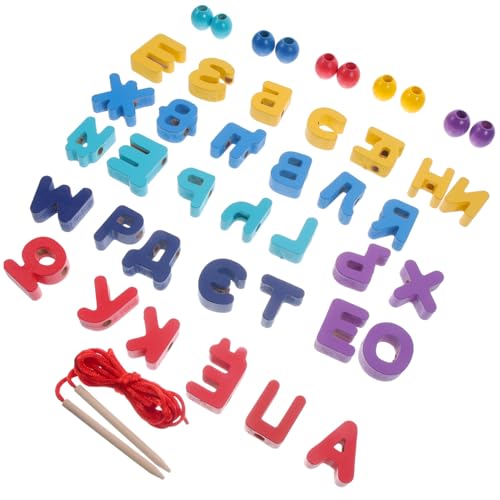 Gogogmee Russisches Alphabet Lernspielzeug für Kleinkinder Bead Puzzle Spielerisches Erkennen der Buchstaben Fördert Farb Greiffähigkeiten Geeignet für Vorschule und Eltern Junge von Gogogmee
