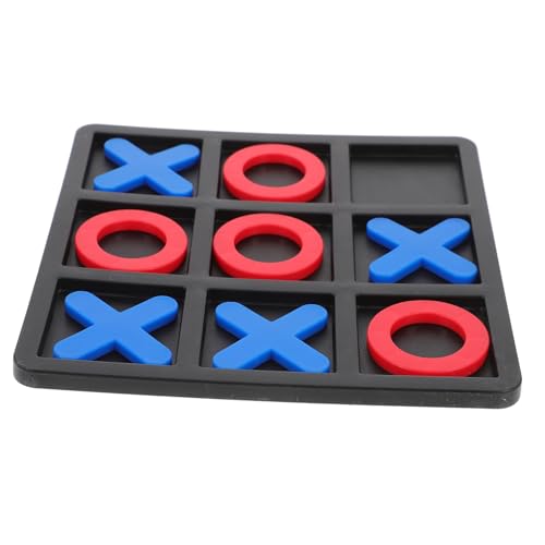 Gogogmee Schachspiel Holzspielzeug Interaktives Kreuz-und-Null Spiel für Rote O Blaue X Figuren Tragbares Schachbrett mit Box Pädagogisches Lernspielzeug für Frühe Entwicklung und von Gogogmee