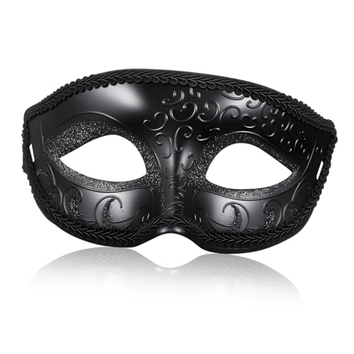 Gogogmee Schwarze Spitzen Masquerade Maske für Erwachsene Vintage Cosplay Accessoire für Halloween Party Maskenball Karneval und Kostümfest Komfortabel und Verstellbar Gogogmee Schwarze Spitzen Masquerade Maske für Erwachsene Vintage Cosplay Accessoire für Halloween Party Maskenball Karneval und Kostümfest Komfortabel und Verstellbar von Gogogmee