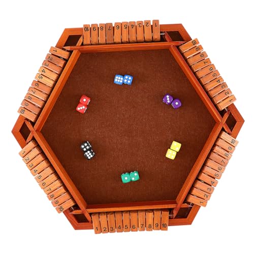 Gogogmee Shut The Box Holzspiel Tischspiel Familien Interaktives Würfelspiel mit Sichtbaren Zahlen Mehrspieler Kompaktes Brettspiel für Party Zuhause Gogogmee Shut The Box Holzspiel Tischspiel Familien Interaktives Würfelspiel mit Sichtbaren Zahlen Mehrspieler Kompaktes Brettspiel für Party Zuhause von Gogogmee