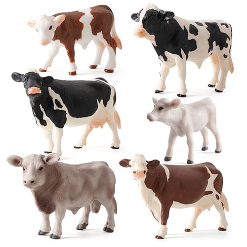 Gogogmee Simulation Kuh Modell Realistische Kuh Spielzeug Deko Figur Aus Kunststoff Für Schreibtisch Und Heimdekoration Schwarz-weiß Kreatives Bauernhof Tier Ornament von Gogogmee
