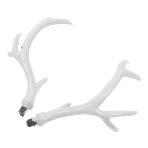 Gogogmee Simulierte Hirschgeweihe DIY Kopfschmuck Bastelset Beflockt Weiß Dekoratives Haaraccessoire für Karneval Halloween Themenfeiern und Fotorequisiten von Gogogmee