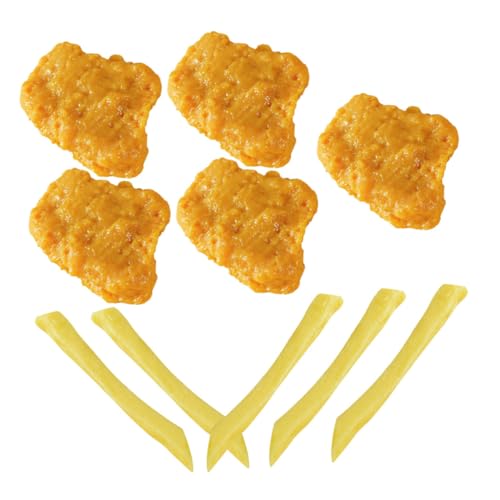 Gogogmee Simuliertes Chicken Nugget Modell Teiliges aus Künstlichen Hähnchen und Pommes Frites Requisiten für Küchen Dekoration und Food Realistische Essensattrappen Gogogmee Simuliertes Chicken Nugget Modell Teiliges aus Künstlichen Hähnchen und Pommes Frites Requisiten für Küchen Dekoration und Food Realistische Essensattrappen von Gogogmee