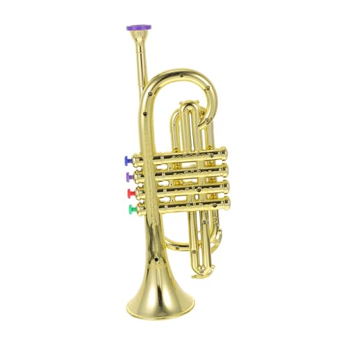 Gogogmee Simuliertes Trompetenspielzeug aus Robustem Kunststoff Glatte Oberfläche Pädagogisches Blasinstrument für Kreatives Musikspielzeug für Jungen und Mädchen von Gogogmee