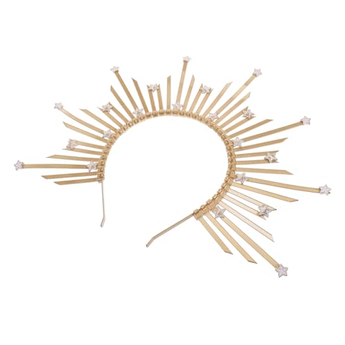 Gogogmee Sunburst Göttinnenkrone Haarreif aus Robustem Material Eleganter Kopfschmuck für Damen Leicht und Bequem für Kostümpartys Festivals und Alltag Gogogmee Sunburst Göttinnenkrone Haarreif aus Robustem Material Eleganter Kopfschmuck für Damen Leicht und Bequem für Kostümpartys Festivals und Alltag von Gogogmee