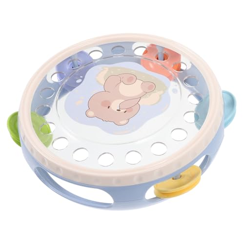 Gogogmee Tamburin mit Süßem Cartoon Motiv Handliche Trommel aus Robustem Ergonomisch Geformt Rhythmusförderndes Musikinstrument für Junge Mädchen und Kleinkinder für Musikspiel und von Gogogmee