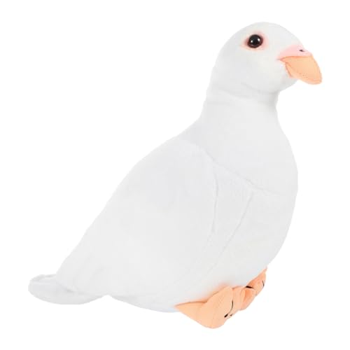 Gogogmee Taubenpuppe Simulation Taube Taube Gefüllte Taube Realistische Taubenornamente Plüschtaubenmodelle Kuscheltier Plüsch Sittich Puppe Cartoon-plüschtaube Weiß Pp Baumwolle von Gogogmee