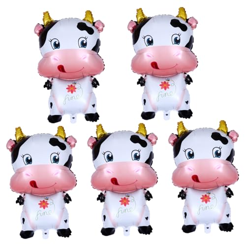 Gogogmee Teiliges Aluminiumfolie Luftballons Kuhmotiv Kreative Ox Form Partydeko für Geburtstag Silvester und Festlichkeiten von Gogogmee
