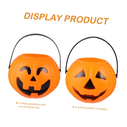 Gogogmee Teiliges Halloween Dekorationsset Kürbis Deko Eimer Süßigkeitenbehälter Orange mit Kleinen Gebogenen und Dreieckigen Kürbisfiguren Gruseliges Halloween Zubehör für Party Atmosphäre Gogogmee Teiliges Halloween Dekorationsset Kürbis Deko Eimer Süßigkeitenbehälter Orange mit Kleinen Gebogenen und Dreieckigen Kürbisfiguren Gruseliges Halloween Zubehör für Party Atmosphäre von Gogogmee
