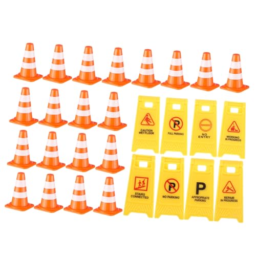 Gogogmee Teiliges Mini Verkehrszeichen Spielset mit Förmigen Warnschildern und Orangen Verkehrskegeln Pädagogisches Lernspielzeug für Verkehrsregelkompetenz und Kognitiven Entwicklung von Gogogmee