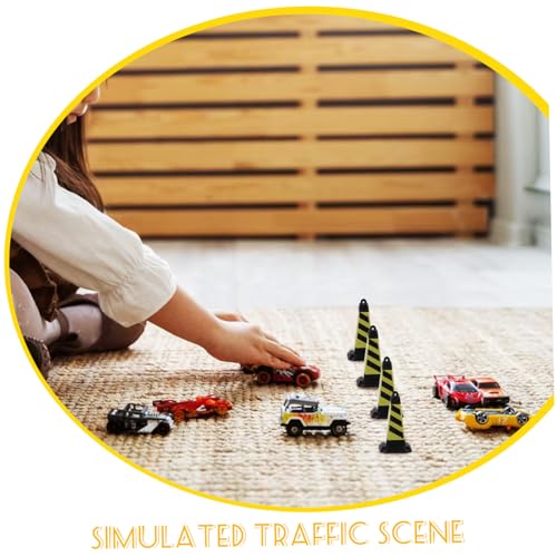 Gogogmee Teiliges Mini verkehrszeichen spielset aus Stabilem Kunststoff Leicht und Tragbar Realistische Straßensimulation für Pädagogisches Lernspielzeug für Verkehrssicherheit zu Hause von Gogogmee