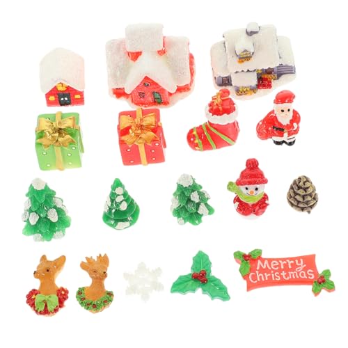 Gogogmee Teiliges Miniatur Weihnachtsbaum aus Robustem Resin Wetterfeste Weihnachtsdeko für Tisch Puppenhaus und Micro Landschaft Vielseitige Xmas Figuren für Festliche Stimmung und von Gogogmee