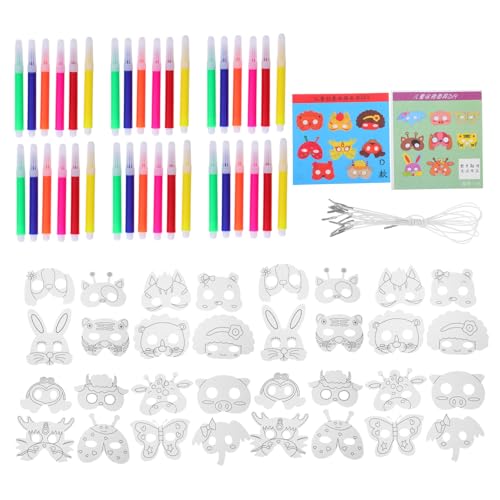 Gogogmee Tiermasken zum Bemalen aus Stabilem Papier mit Stiften Leichte Unbemalte Gesichtsmasken für Kreative Malaktivitäten Fasching Halloween und Kinderpartys Gogogmee Tiermasken zum Bemalen aus Stabilem Papier mit Stiften Leichte Unbemalte Gesichtsmasken für Kreative Malaktivitäten Fasching Halloween und Kinderpartys von Gogogmee