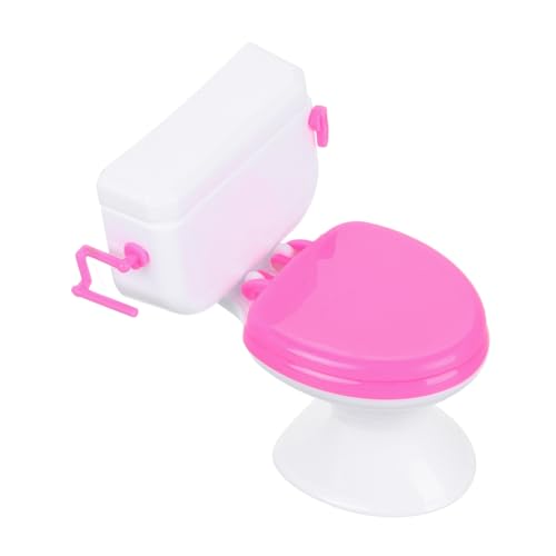 Gogogmee Toilette für Puppenhäuser Filigranes Badezimmerzubehör Realistische Dekoration Vielseitig Einsetzbar für Kreative Szenen und Stilvolle Gestaltung von Gogogmee
