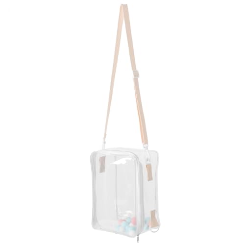 Gogogmee Transparente PVC Aufbewahrungstasche für Puppen und Plüschtiere Große Kapazität Staubdicht Leicht zu Reinigen Praktische Tragetasche mit Schulterriemen für Sammelfiguren von Gogogmee