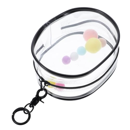 Gogogmee Transparente PVC Puppen Tasche mit Reißverschluss und Schlüsselanhänger Leichte Mini Aufbewahrungstasche zum Schutz Präsentieren und Organisieren von Figuren für Unterwegs von Gogogmee