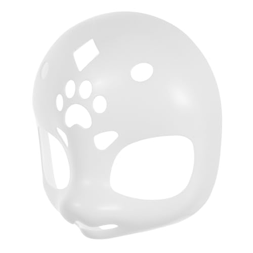 Gogogmee Unbemalte Weiße Fursuit-maske Langlebige Weiche Tiermasken-basis DIY Blanke Flauschige Cosplay-maske für Halloween Karneval Maskerade Tierkostüm von Gogogmee