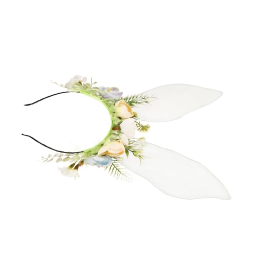 Gogogmee Verstellbares Bunny Ohren Stirnband mit Floraler Verzierung Leichtes Cosplay Haar accessoire für Damen und Elastischer Hasenohren Haarreif für Karneval Ostern Kostümfeste Gogogmee Verstellbares Bunny Ohren Stirnband mit Floraler Verzierung Leichtes Cosplay Haar accessoire für Damen und Elastischer Hasenohren Haarreif für Karneval Ostern Kostümfeste von Gogogmee