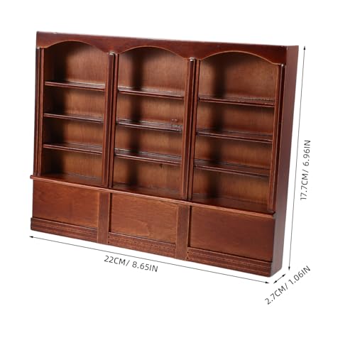 Gogogmee Vintage Design Vielseitiges Miniaturmöbel für Wohnzimmer Schlafzimmer Esszimmer Dekorativer Aufbewahrungsschrank für Mini Bücher und Puppenhaus Zubehör von Gogogmee