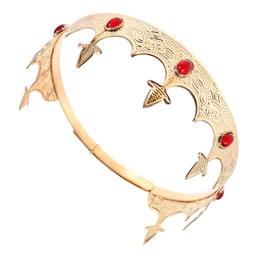 Gogogmee Vintage Herren Königskrone aus Stabile Leichte Party Krone für Fasching Karneval Cosplay und Geburtstagsfeiern Königliches Diadem mit Roter Strass Robust und Komfortabel Gogogmee Vintage Herren Königskrone aus Stabile Leichte Party Krone für Fasching Karneval Cosplay und Geburtstagsfeiern Königliches Diadem mit Roter Strass Robust und Komfortabel von Gogogmee