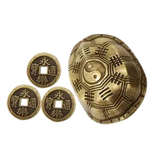 Gogogmee Vintage Messing Schildkröte Deko Figur Retro Turtle Shell Statue Handgefertigt Vielseitig Für Schreibtisch Büro Und Schlafzimmer Edles Brass Kunstwerk Mit Detailreicher Gestaltung von Gogogmee