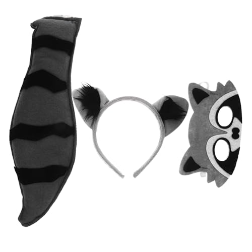 Gogogmee Waschbär Kostümset Teilig mit Ohr Stirnband Maske und Leichtes Cosplay Zubehör für Halloween Karneval Kostümparty Tierkostüm Fasching Accessoires Gogogmee Waschbär Kostümset Teilig mit Ohr Stirnband Maske und Leichtes Cosplay Zubehör für Halloween Karneval Kostümparty Tierkostüm Fasching Accessoires von Gogogmee