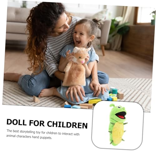 Gogogmee Weiche Plüsch Raupe Handpuppe mit Beweglichem Mund Kreatives Interaktives Handspielzeug für Motorik Hand Auge koordination und Fantasievollem Rollenspiel von Gogogmee