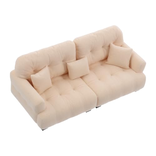 Gogogmee Weichen Kissen Plüsch Mini Couch für Puppenhaus Wohnzimmereinrichtung Moderne Cremefarbene Miniatur Möbel für Spiel und Dekoration Gogogmee Weichen Kissen Plüsch Mini Couch für Puppenhaus Wohnzimmereinrichtung Moderne Cremefarbene Miniatur Möbel für Spiel und Dekoration von Gogogmee