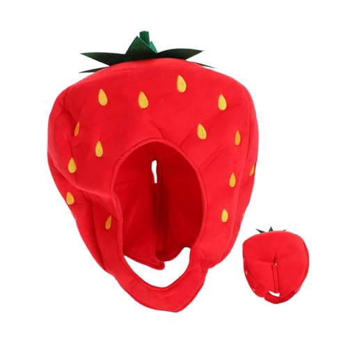 Gogogmee Weicher Langlebiger Erdbeer Kopfschmuck aus Stoff Kuschelige und Halloween Party Mütze Süße und Bequeme Kopfbedeckung für Erwachsene und Vielseitiges Cosplay Accessoire Gogogmee Weicher Langlebiger Erdbeer Kopfschmuck aus Stoff Kuschelige und Halloween Party Mütze Süße und Bequeme Kopfbedeckung für Erwachsene und Vielseitiges Cosplay Accessoire von Gogogmee