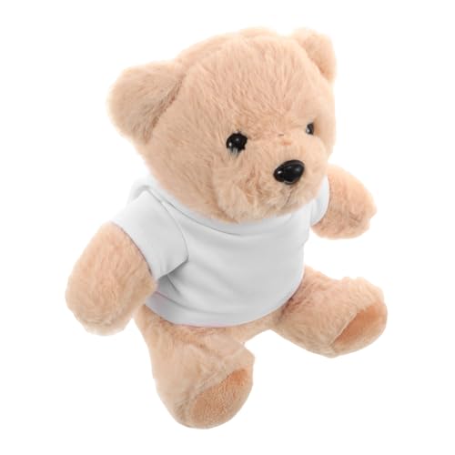 Gogogmee Weicher Plüsch mit Blankem T Shirt zum Selbstgestalten Kleiner Sitzender aus Robustem Material Niedliches für Junge Mädchen Geburtstage Weihnachten für DIY Designs und von Gogogmee