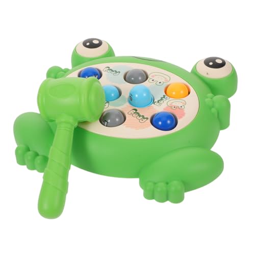 Gogogmee Whack A Frog Spiel für Kleinkinder Montessori-inspirierter Lernspielzeug mit Hammer Fördert Sensorische Entwicklung Hand-Auge-koordination und Logisches Denken Kompakt Robust für von Gogogmee