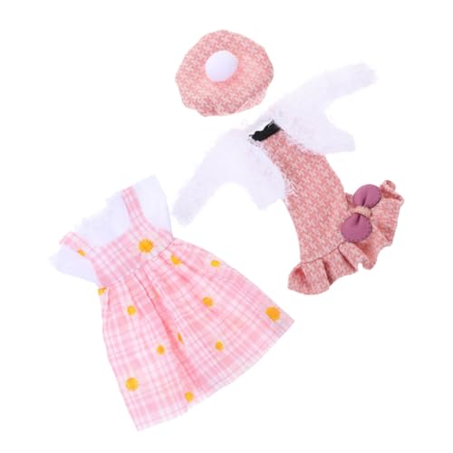 Gogogmee Wiederverwendbare Puppenkleidung Plüsch Verschleißfeste Mädchen Doll Outfits mit Chrysanthemen-Rock und Plüschjacke Modische Ersatzkleidung für Puppen Gogogmee Wiederverwendbare Puppenkleidung Plüsch Verschleißfeste Mädchen Doll Outfits mit Chrysanthemen-Rock und Plüschjacke Modische Ersatzkleidung für Puppen von Gogogmee